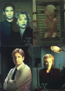 X-Files Season 1 Topps Finest Chromium Chase Card Set X1-X4 Topps 1995