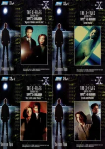 X-Files Season 2 Hologram Chase Card Set X1-X4 Topps 1996-verso
